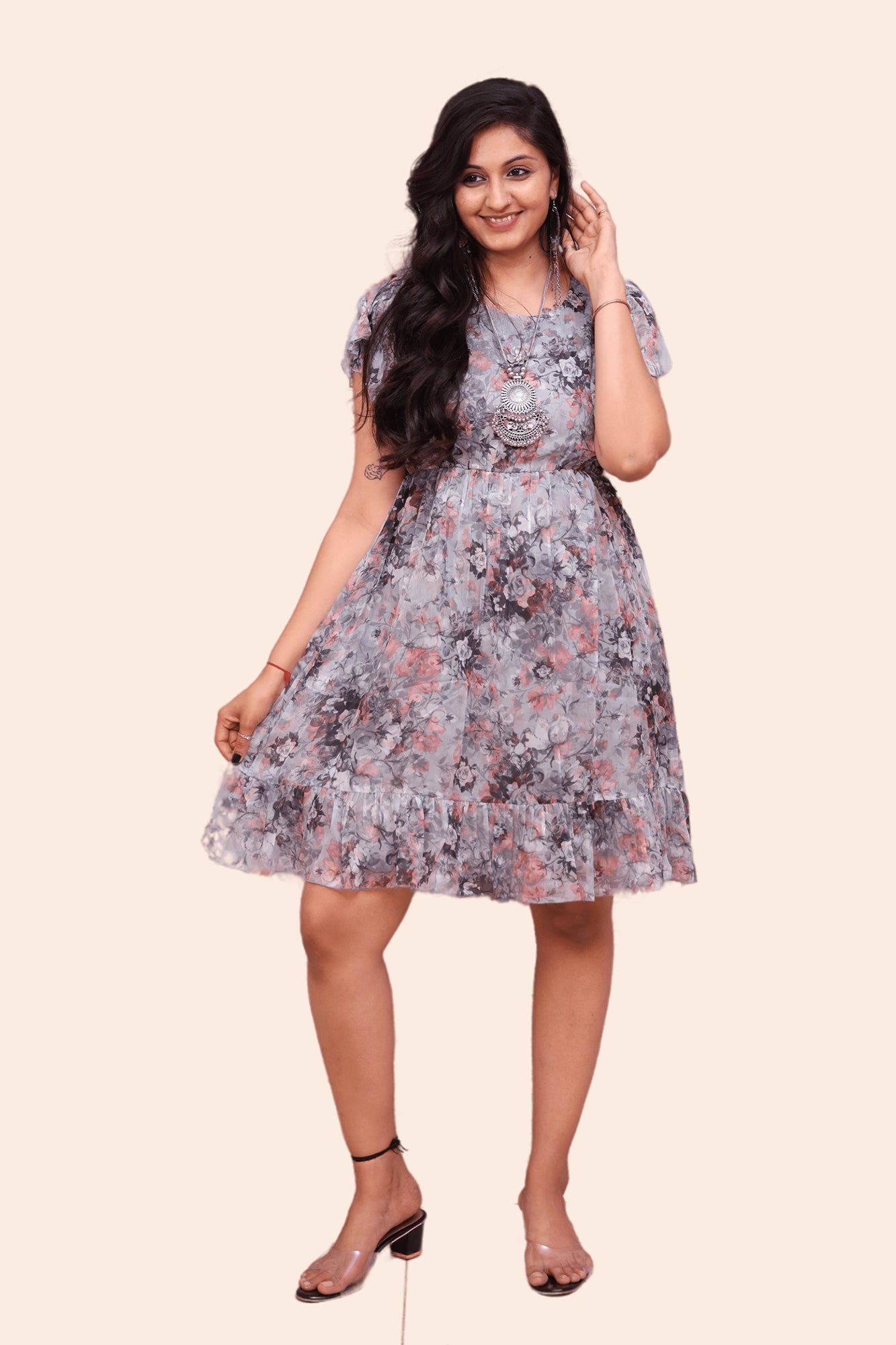 Urban Mystic Floral Printed Midi Dress