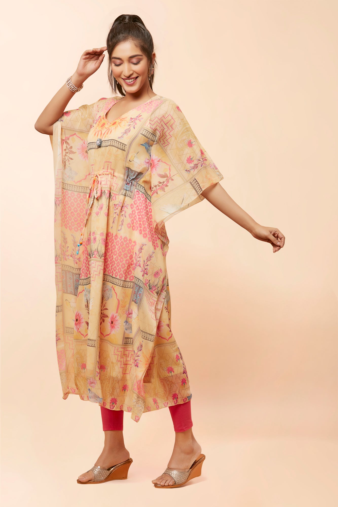 Urban Mystic Kaftan Style Floral Kurta