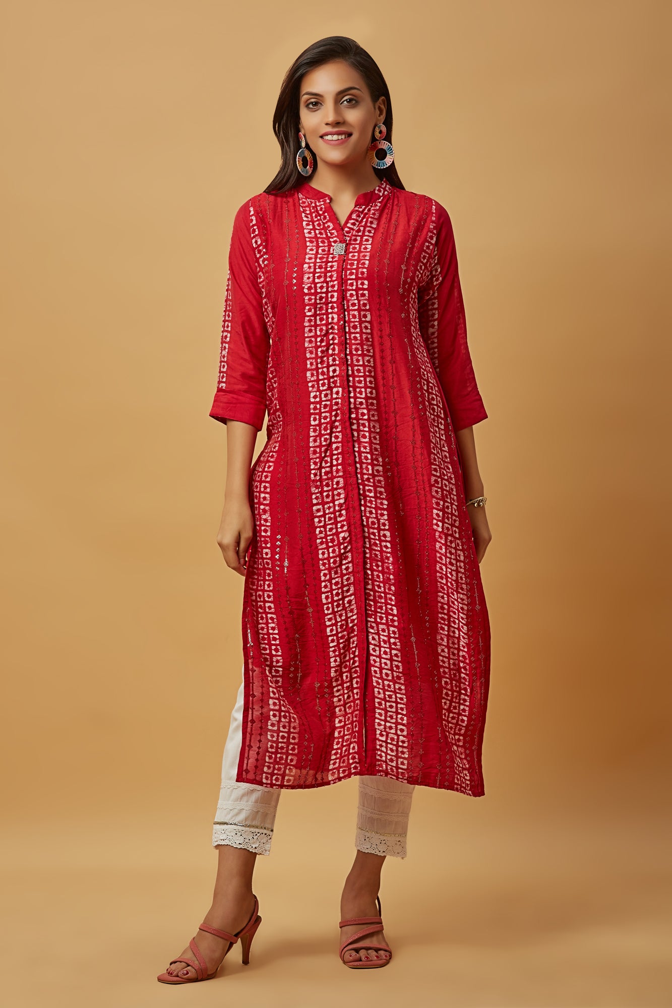 Urban Mystic Rayon Maroon Straight Long Kurti