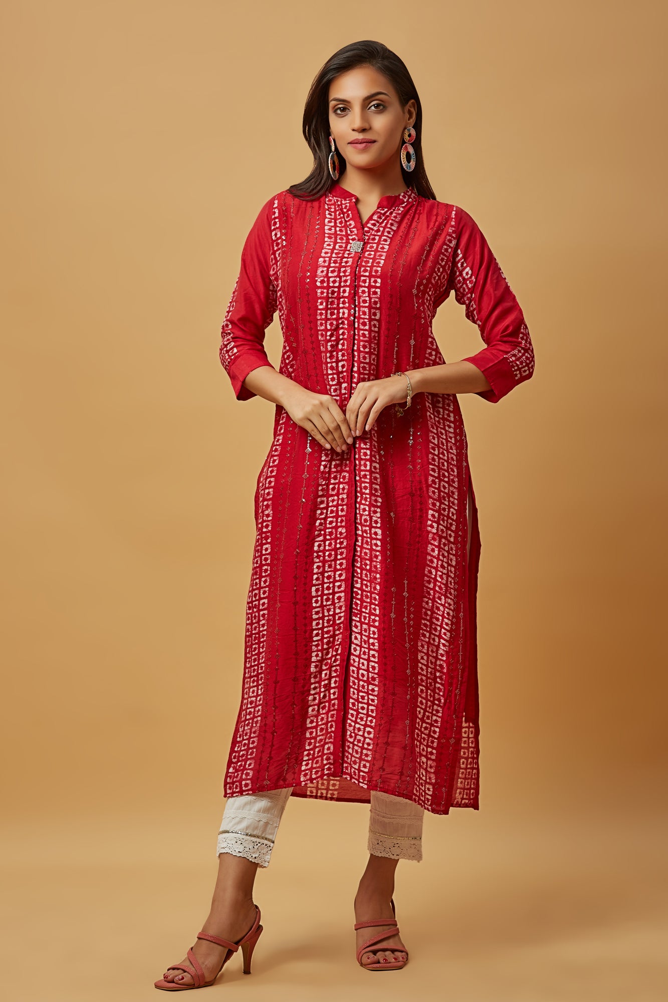 Urban Mystic Rayon Maroon Straight Long Kurti