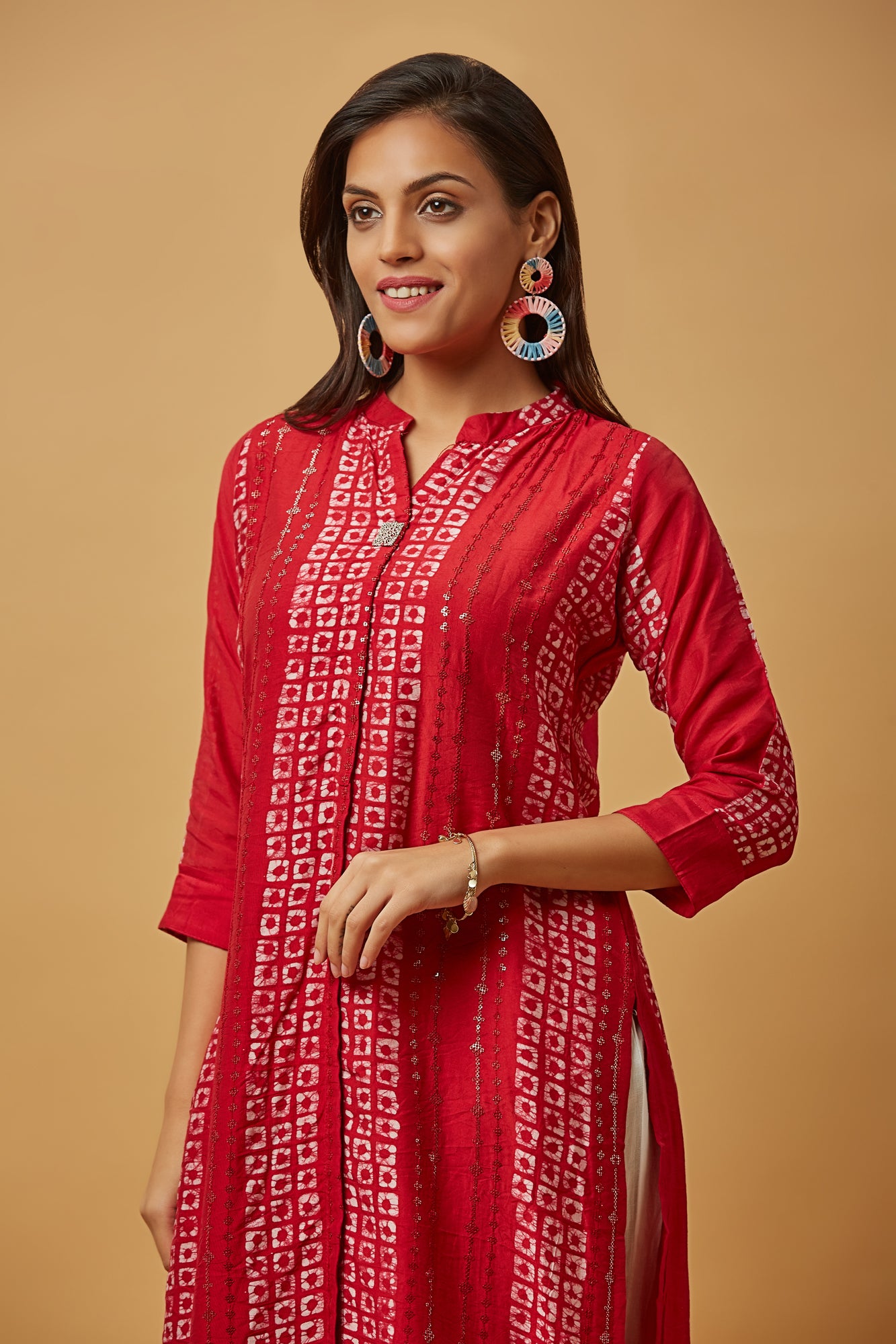 Urban Mystic Rayon Maroon Straight Long Kurti