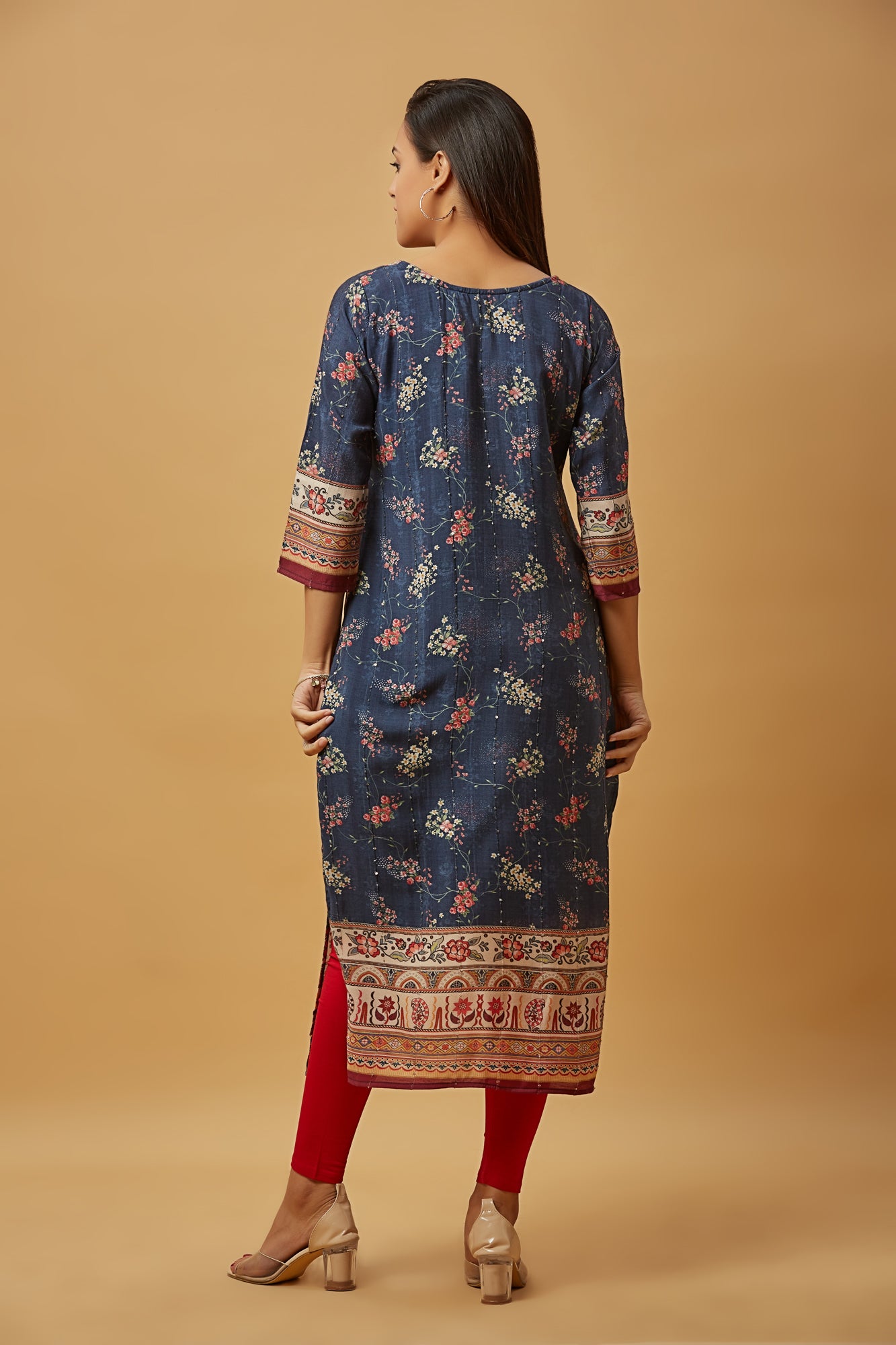 Urban Mystic Silk Floral Print Kurta And Dupatta Set